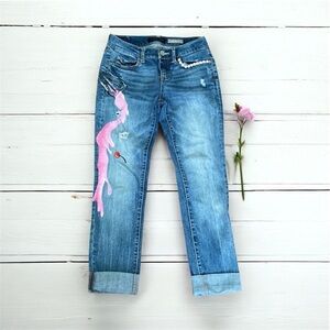 Aeropostale Skinny Designer Art Jeans Handpainted